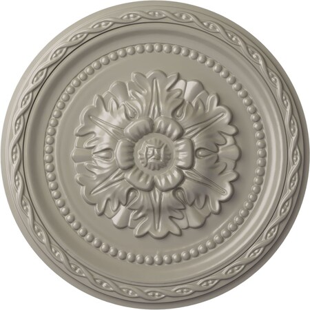 Ekena Millwork Palmetto Ceiling Medallion, Hand-Painted Pearl White, 11 1/2"OD x 1"P CM11PAPWS